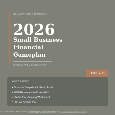 2026 Small Business Financial Gameplan